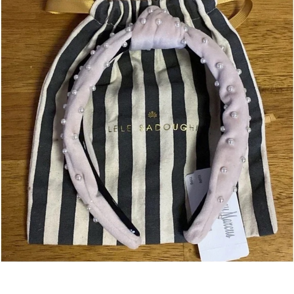 Lele Sadoughi Blush Pearl Headband - Picture 2 of 5